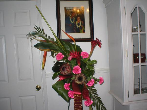 These beautiful flowers, sent from his daughters, in Maui